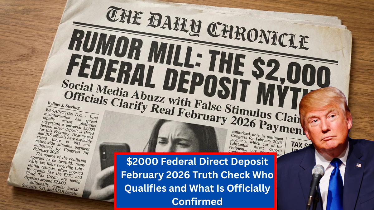 $2000 Federal Direct Deposit February 2026 Truth Check Who